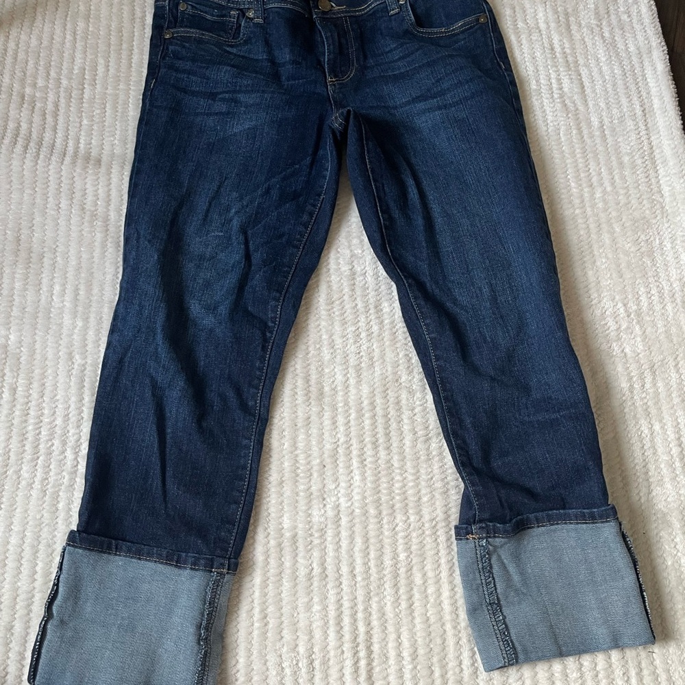 Kut from the Kloth Dark Wash Cropped Jeans - Picture 3 of 7